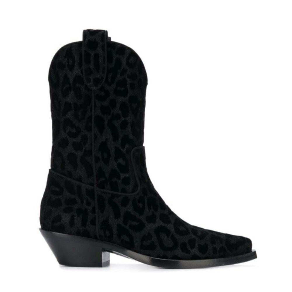 DOLCE & GABBANA Leopard Print Cowboy Boots BNIB